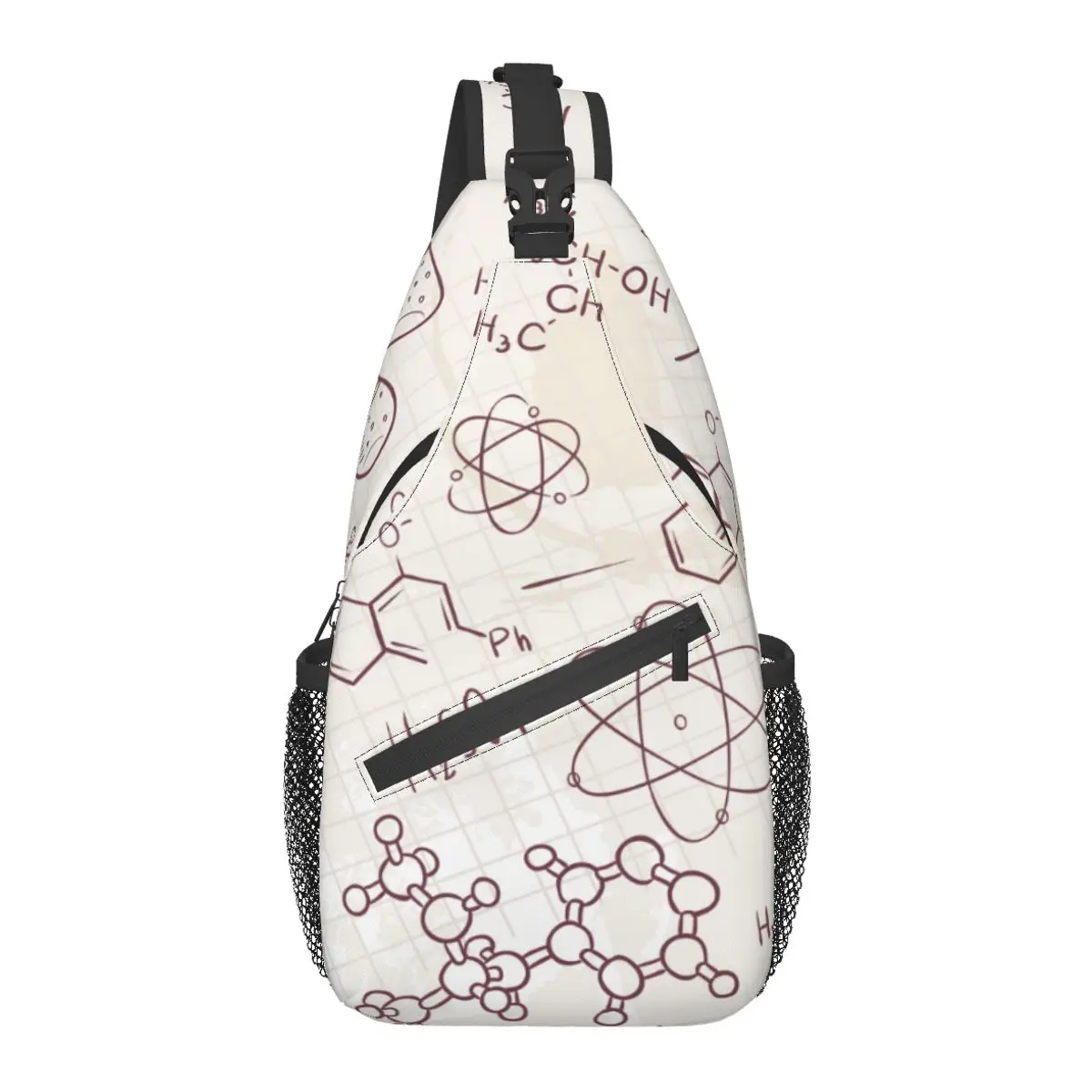 

Mens Shoulder Bag Hand Drawn Chemistry Men Chest Bag Man Sling Crossbody Bag for Male 2022 Casual Phone Bag