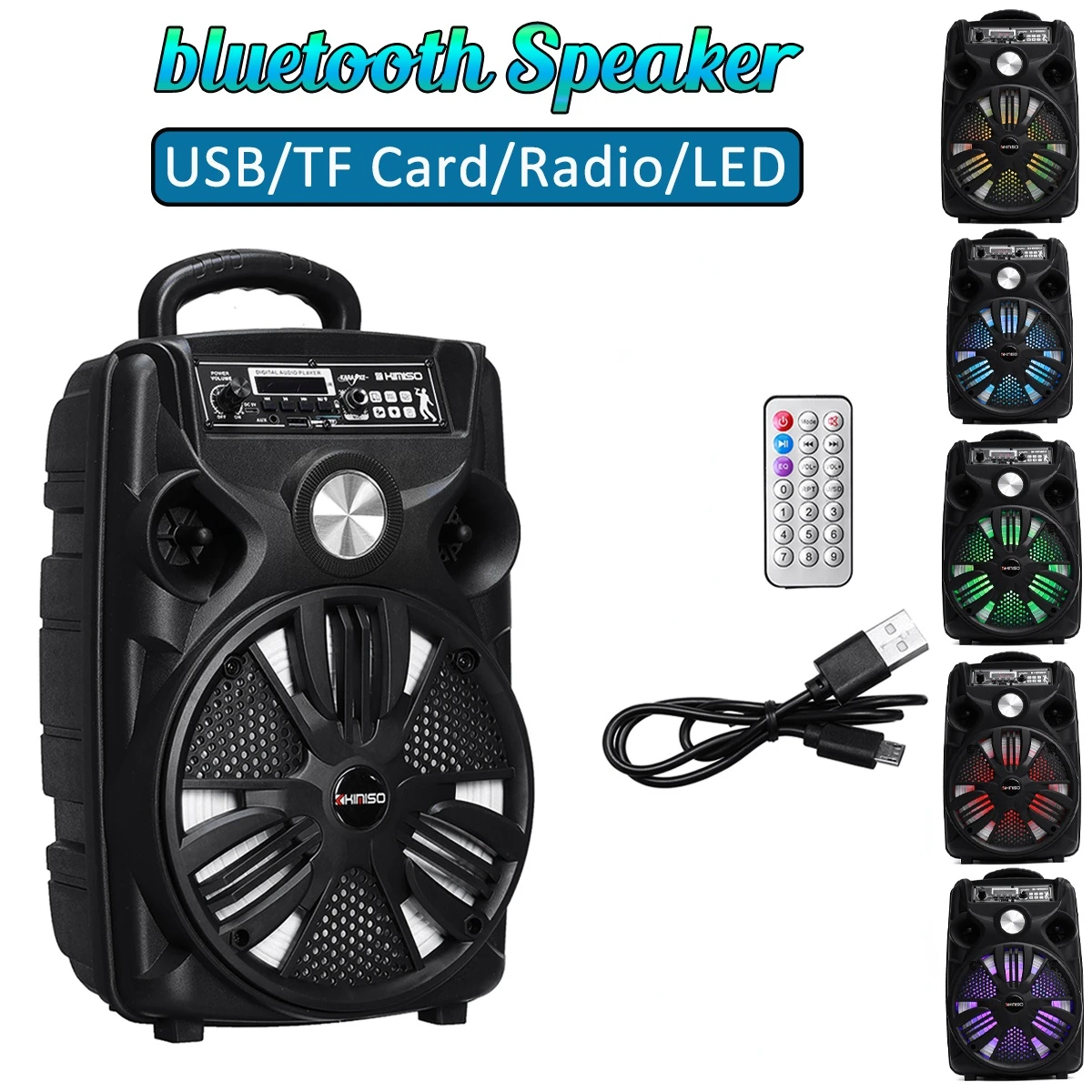 8 Inch LED Display Portable Bluetooth 5.0 Wireless Speaker Loud Outdoor With TF Card USB Radio enlarge