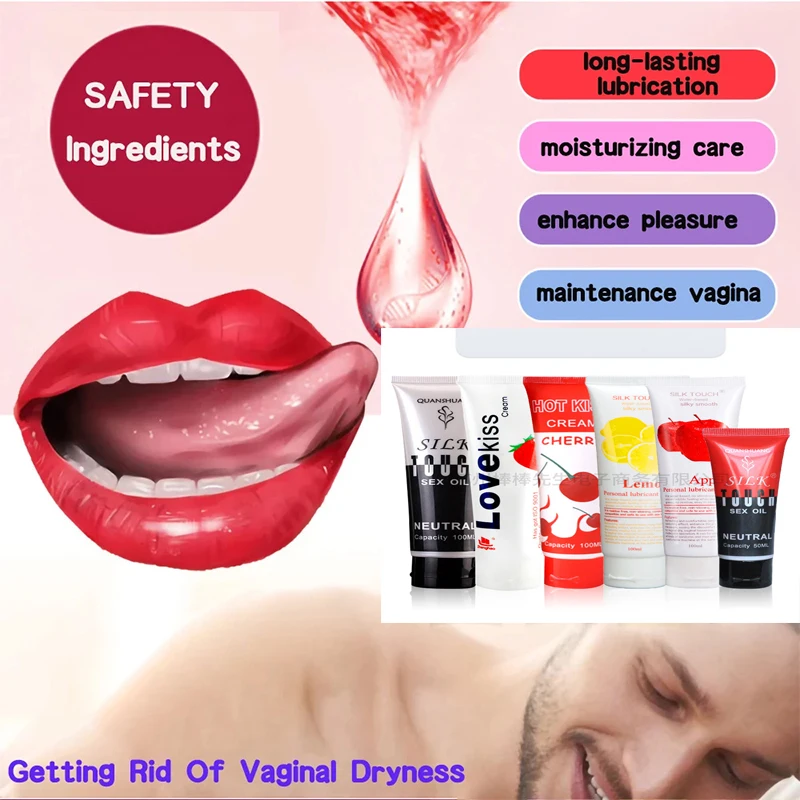 

100ml Adult Sexual Body Smooth Fruity Lubricant Gel Edible Flavor Sex Health Product Perfect to warm up sensual massage sex toys