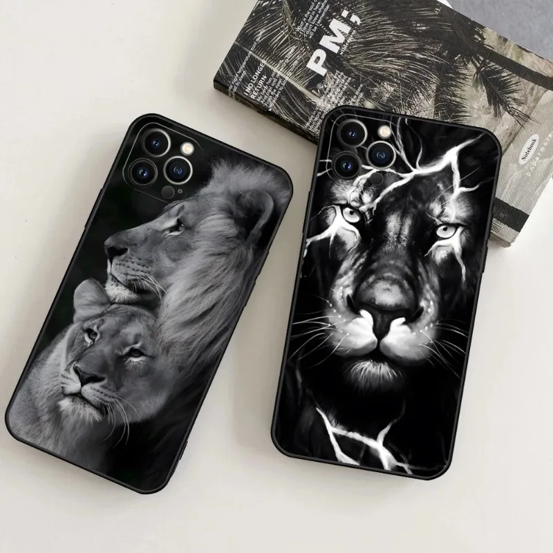 

King Of Beasts Lion Phone Case For IPhone 14 Pro Max 13 12 Mini 11 SE 2020 5 5S 6 6S 7 8 Plus XS X XR Silicone Cover