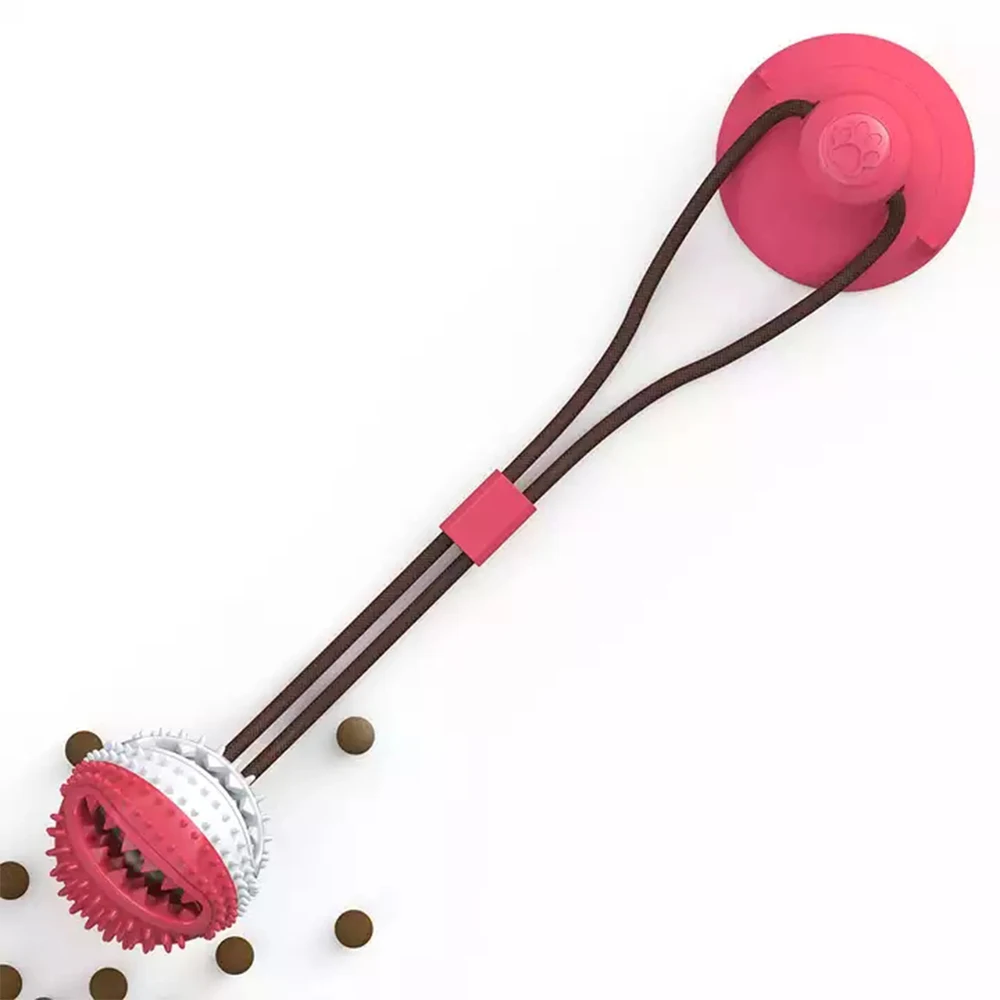 

Игрушка для собак, присоска с веревкой, чистящие зубы, сверхпрочный набор из трех предметов, Интерактивная жевательная игрушка для домашних...