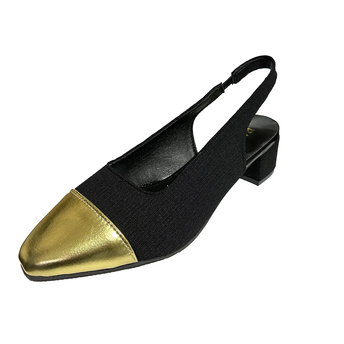 Fashion Baotou Single Shoes 2023 Spring/Summer New Mid Heel Thick Heel Square Head Sandals Color Matching Women's Shoes Large