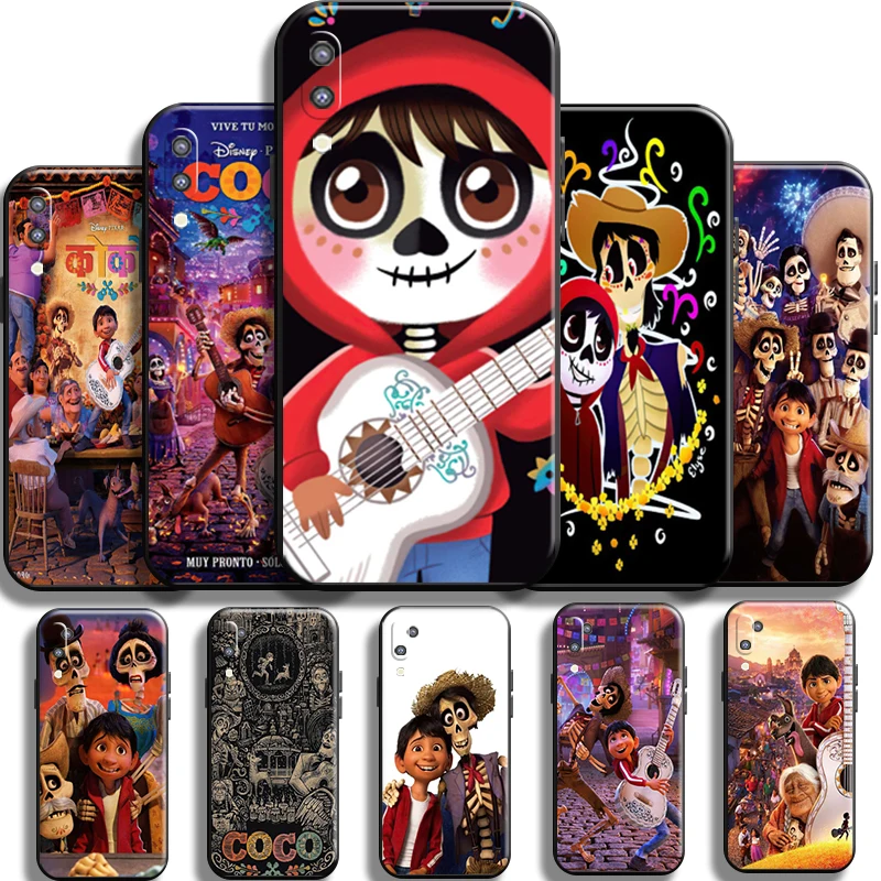 

Disney Coco Miguel Riveras Phone Case For Samsung Galaxy M10 Liquid Silicon TPU Shockproof Cover Soft Funda Shell Cases Carcasa