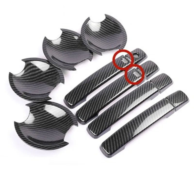 

Chrome Carbon Fiber Car Door Handle Bowl Door handle Protective covering Cover Trim For Nissan Qashqai j10 2007-2015