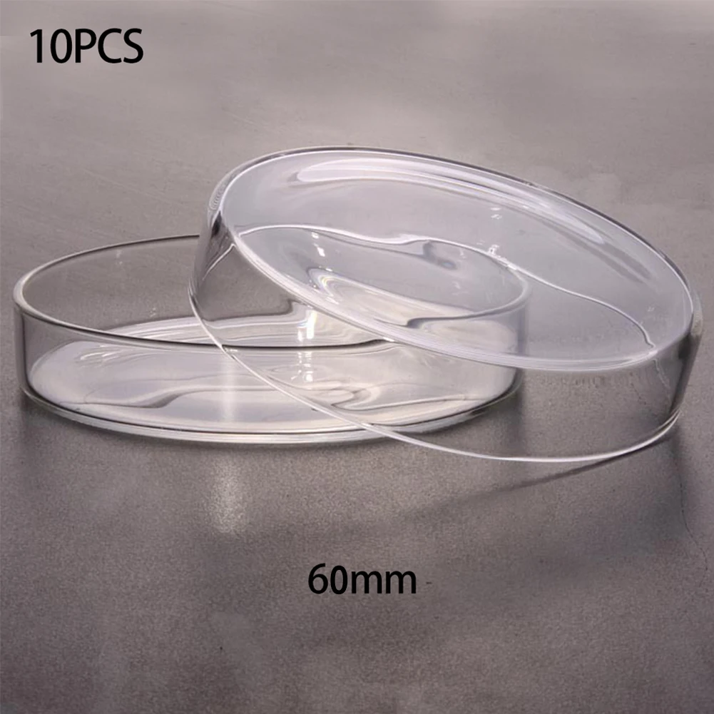 

Лабораторные принадлежности 60 мм, 10 шт., из высококачественного полистирола хрупкие четкие прозрачные чашки Петри, стерильный химический и...