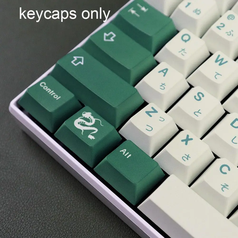 

For GMK Haku Keycaps 129 Keys Mechanical Keyboard PBT Dye Sublimation Key Caps For MX Switch Profile Green