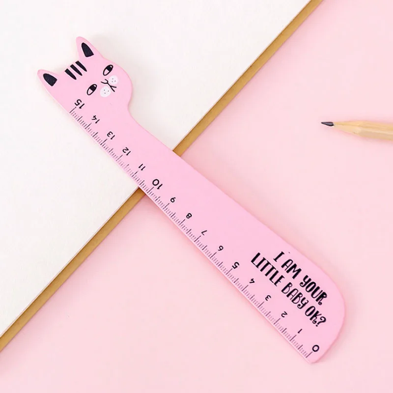 

Деревянная линейка-кошка 15 см