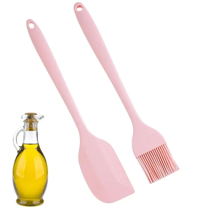 

Pastry Brush Scraper Silicone Basting Cooking Oil Brush Scraper Temperature Resistant Household BBQ Baking Oil Brush For Turkey