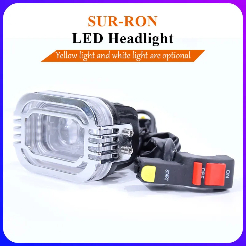 

Для Surron светодиодный тротуарная фара Модифицированная фара неразрушающая установка с монтажным кронштейном и переключателем Sur ron