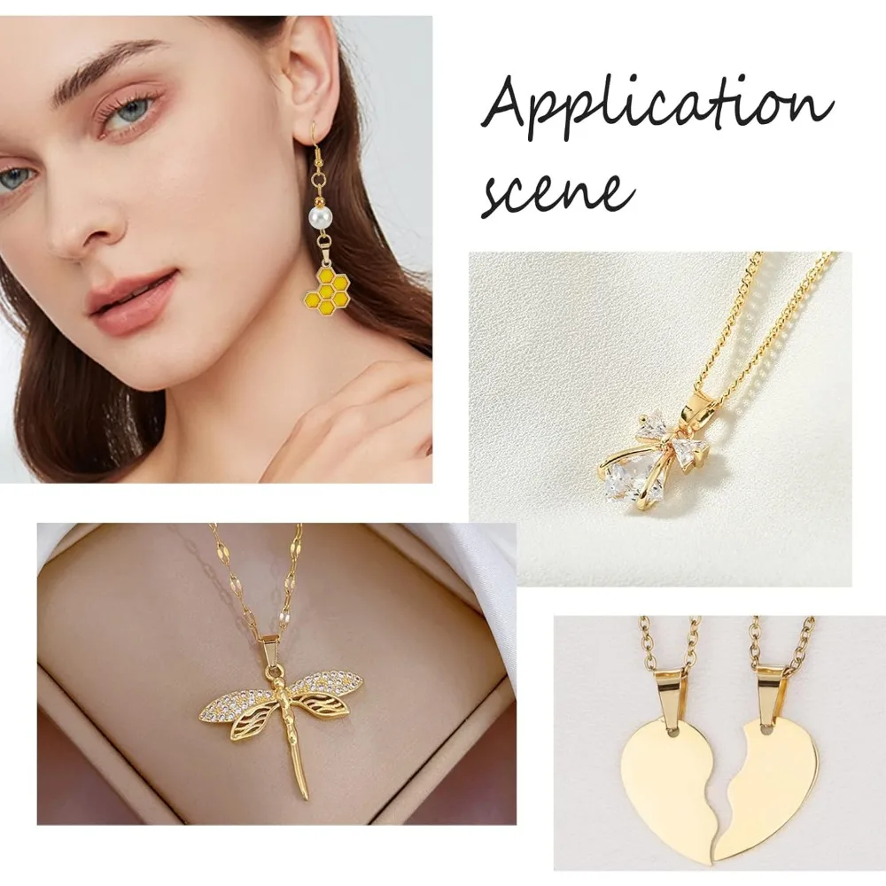 120 шт. застежки из нержавеющей стали 304 18-каратное золотое подвесное соединение