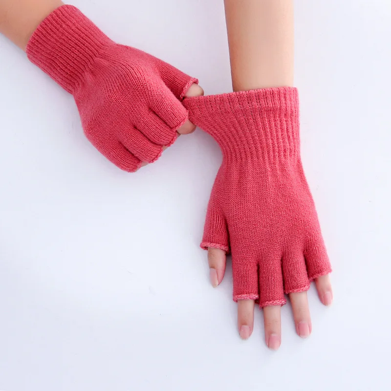 

Winter Gloves Touchscreen Mittens Winter Gloves For Women Men Fingerless Mittens Outdoor Cycling Knitted Stretch Warm Gloves