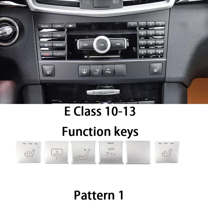 

Автомобильные наклейки на кнопки центрального управления кондиционером для Mercedes Benz C/E Class C200 E260l W204 W212 W213 GLK 350 X204