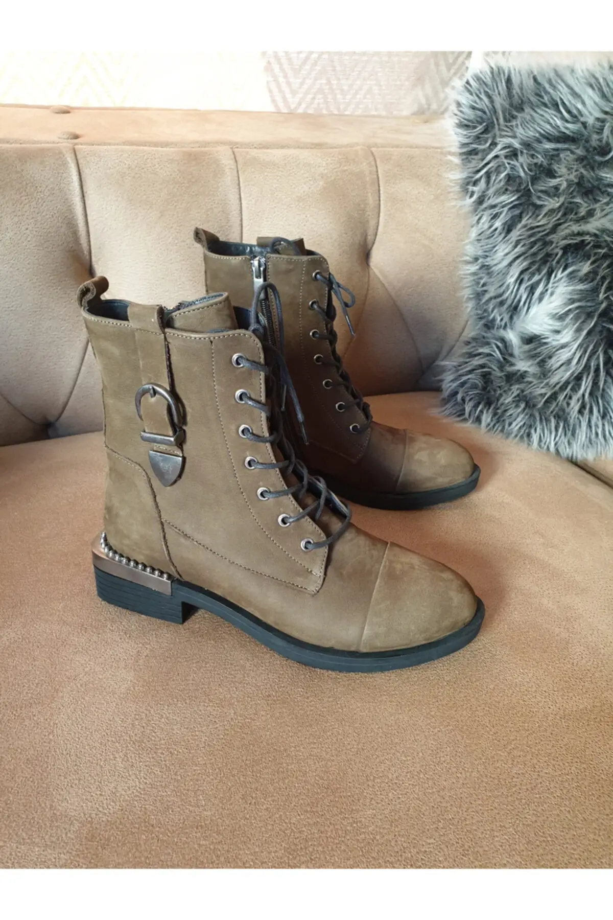 

Женские сапоги хаки