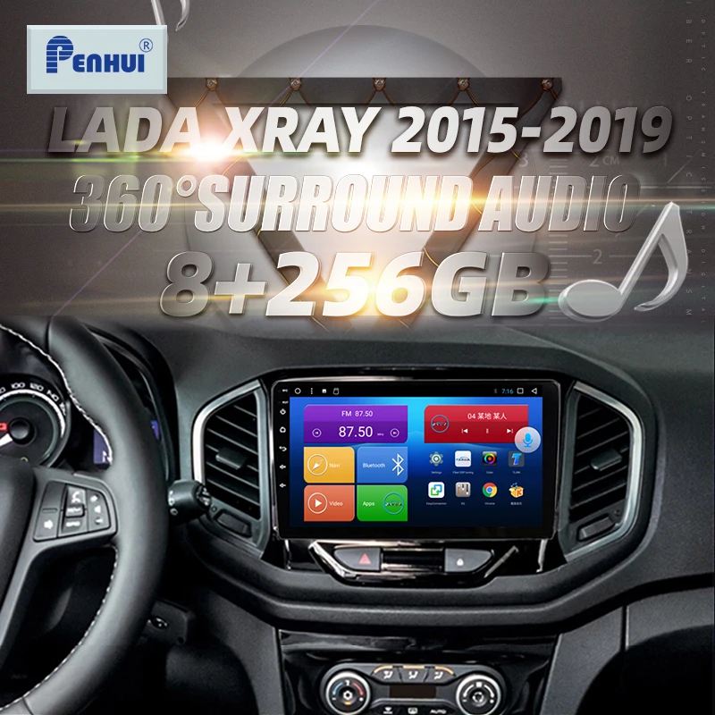

HIFI для Lada XRAY 2015-2019 автомобильное радио, мультимедийный видеоплеер, навигатор GPS Android, двойной din