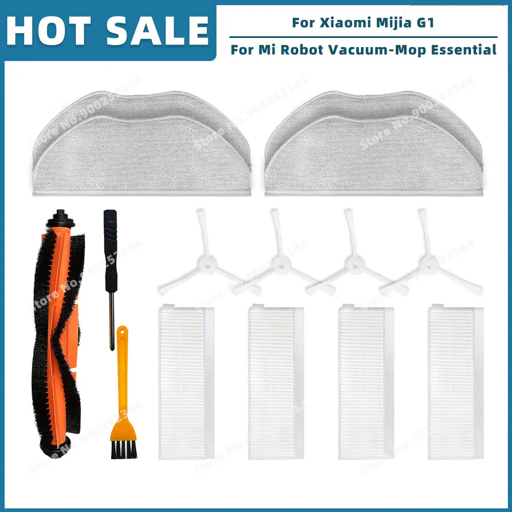 

Запасные части для Xiaomi Mijia G1 MJSTG1, Mi Robot Vacuum Mop Essential SKV4136GL: боковая щетка, фильтр, ткань