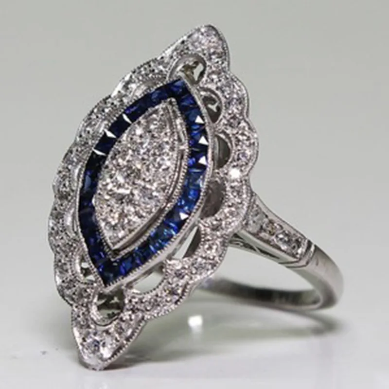 

New Women's Rings Wedding Engagement Rings Colorful Rhinestone Rings Luxury Metal High-Quality Jewelry