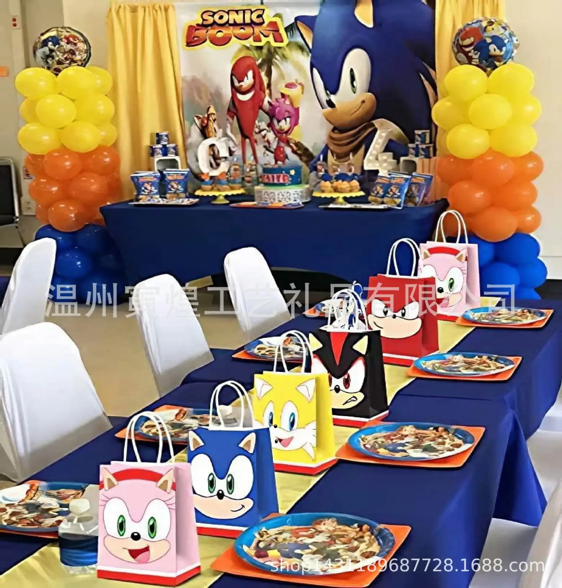 Фото Хит продаж: Новая подарочная сумка Sonic Candy с милым мультяшным ежиком, аниме-сумка для покупок, украшение для праздничной вечеринки, игрушки для детей на день рождения, подарок №1