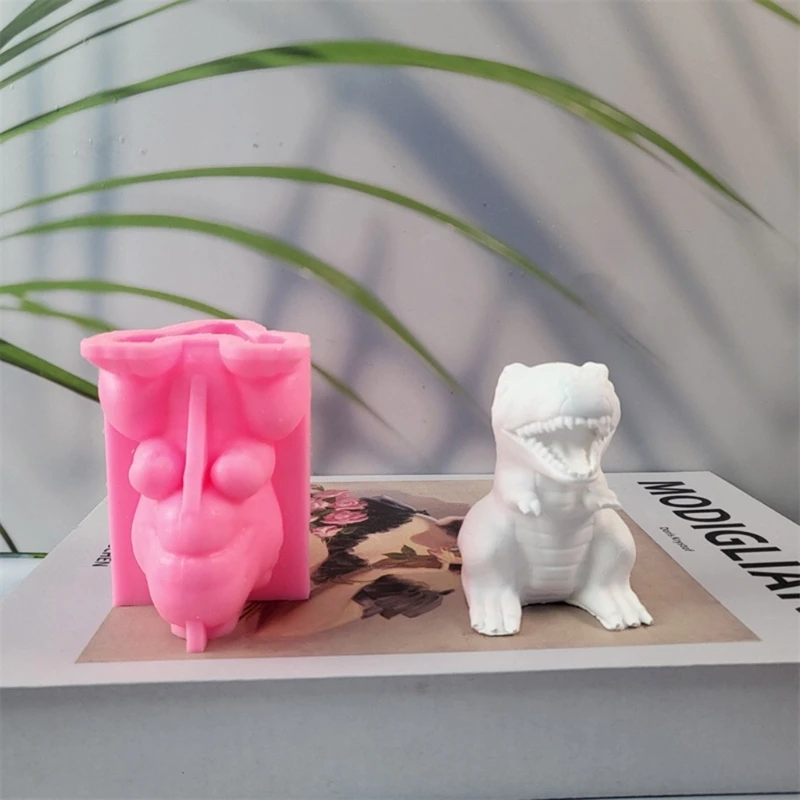Силиконовые формы для свечей в виде динозавров животных изготовления гипсовых
