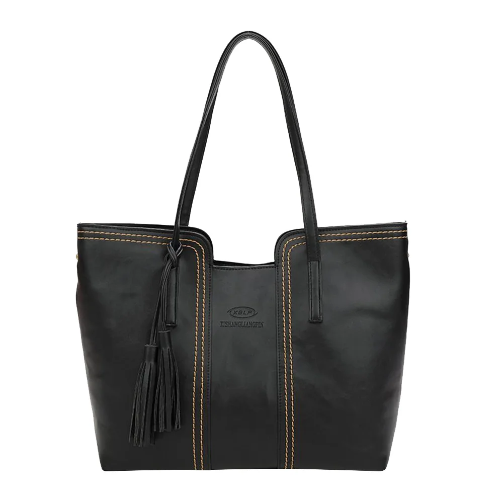 

1Pc Tote Bag Tassel Vintage Fashion Large Capacity Portable Handbag for Ladies