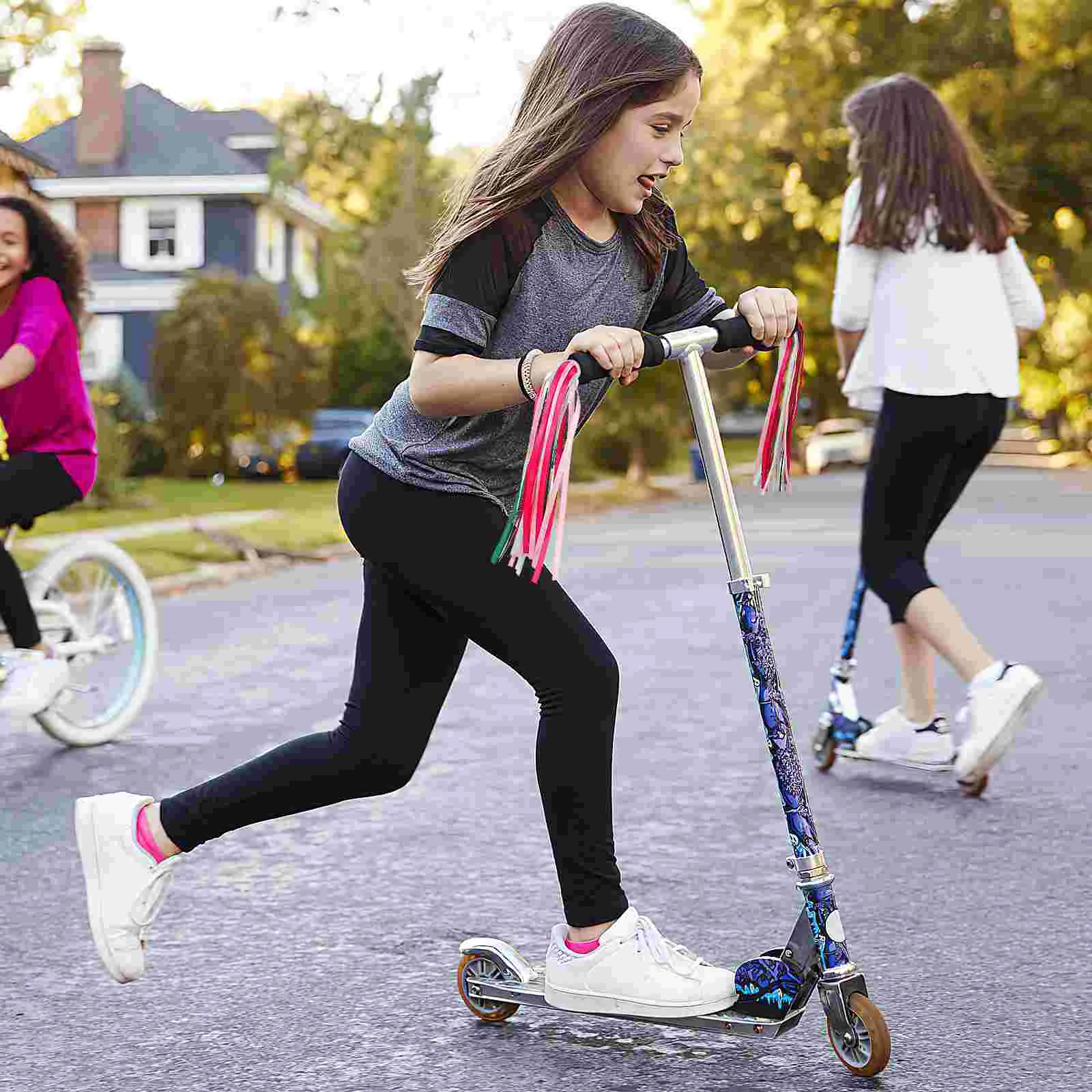 Лента для детей розовые ленты скутера с кисточками руль Bicicletas Para Adultos велосипедов