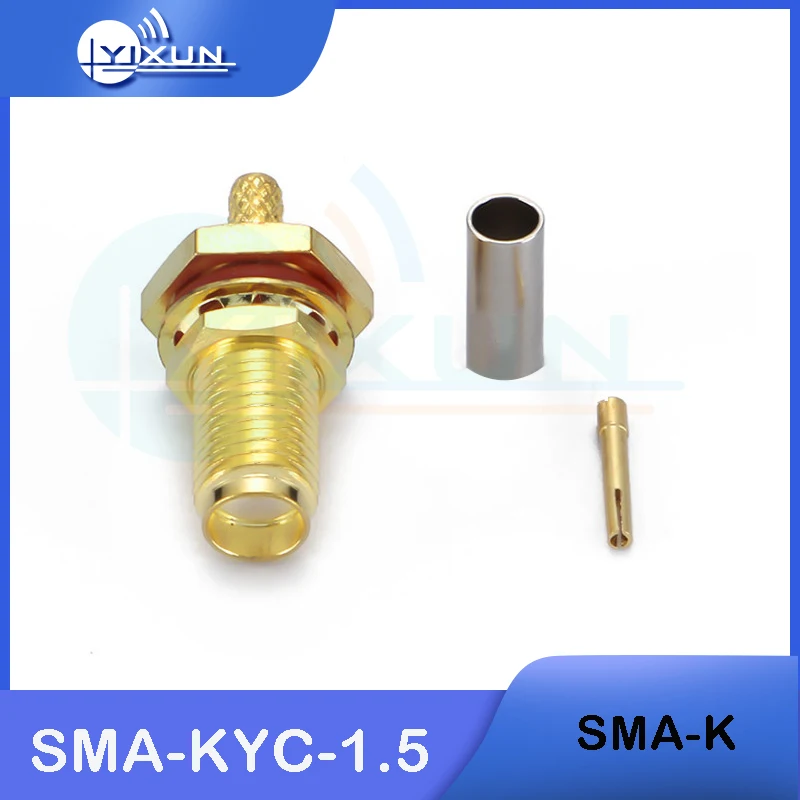 

Внешнее водонепроницаемое внутреннее отверстие с разъемом SMA-Female и внутренним отверстием, подключенным к кабелю 50-1,5 RG316, 2 шт.