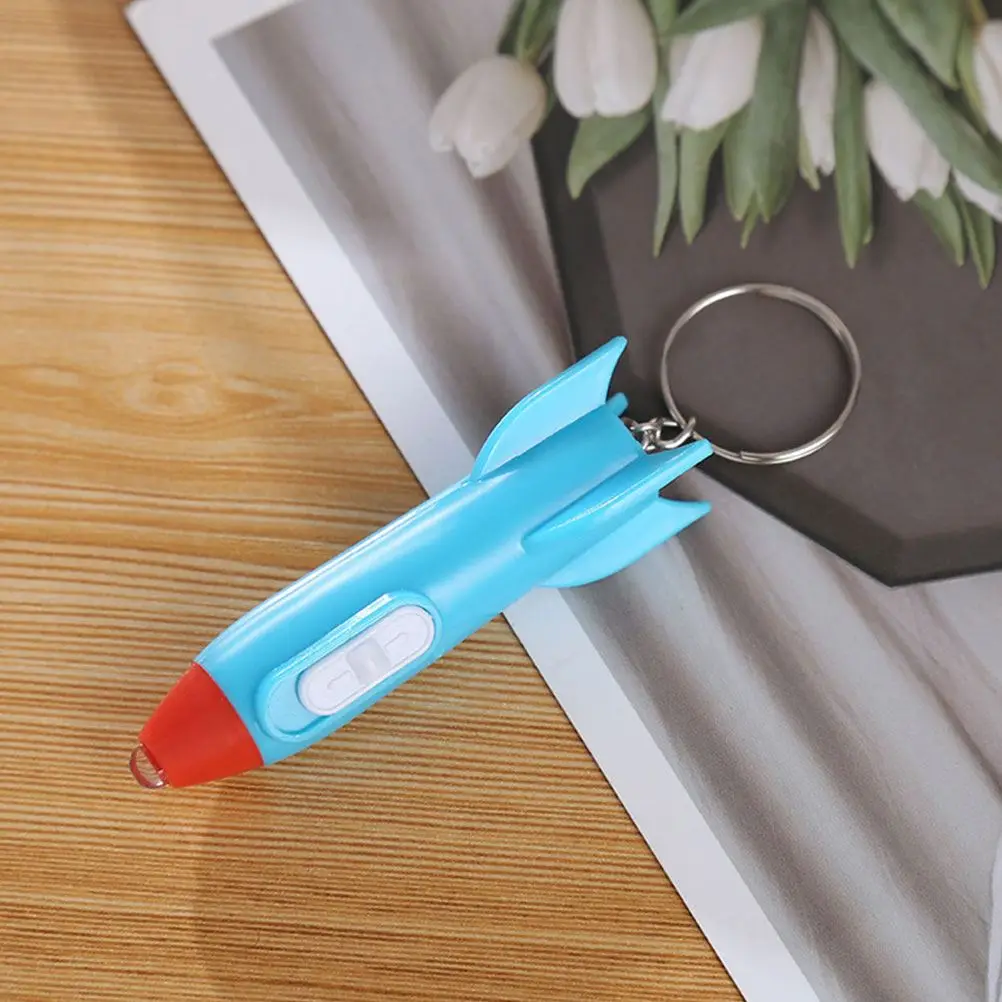 Flashlight Key Rocket Party Space Favors Keychains In Bulk Flashlights Pendant Bulk Kids Ring Light Hanging Backpack Outer