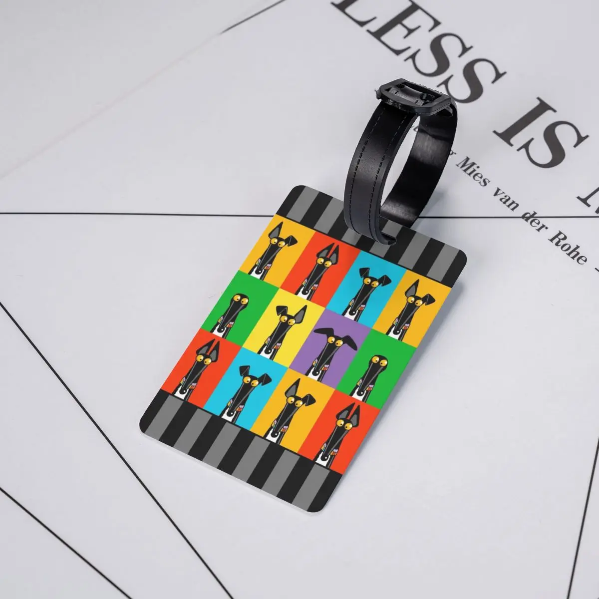 Багажная бирка на заказ Greyhound Semaphore для чемоданов милые багажные бирки собак Whippet