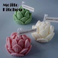3d lotus flower shape soap silicone mould aromatherapy candle silicone mold diy candle form soap mould cake decoration supplies