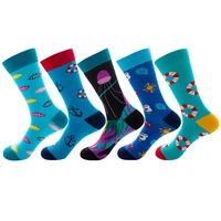 new summer marine socks plus size cotton medium tube long socks woman jellyfish funny socks men spring autumn cute socks female