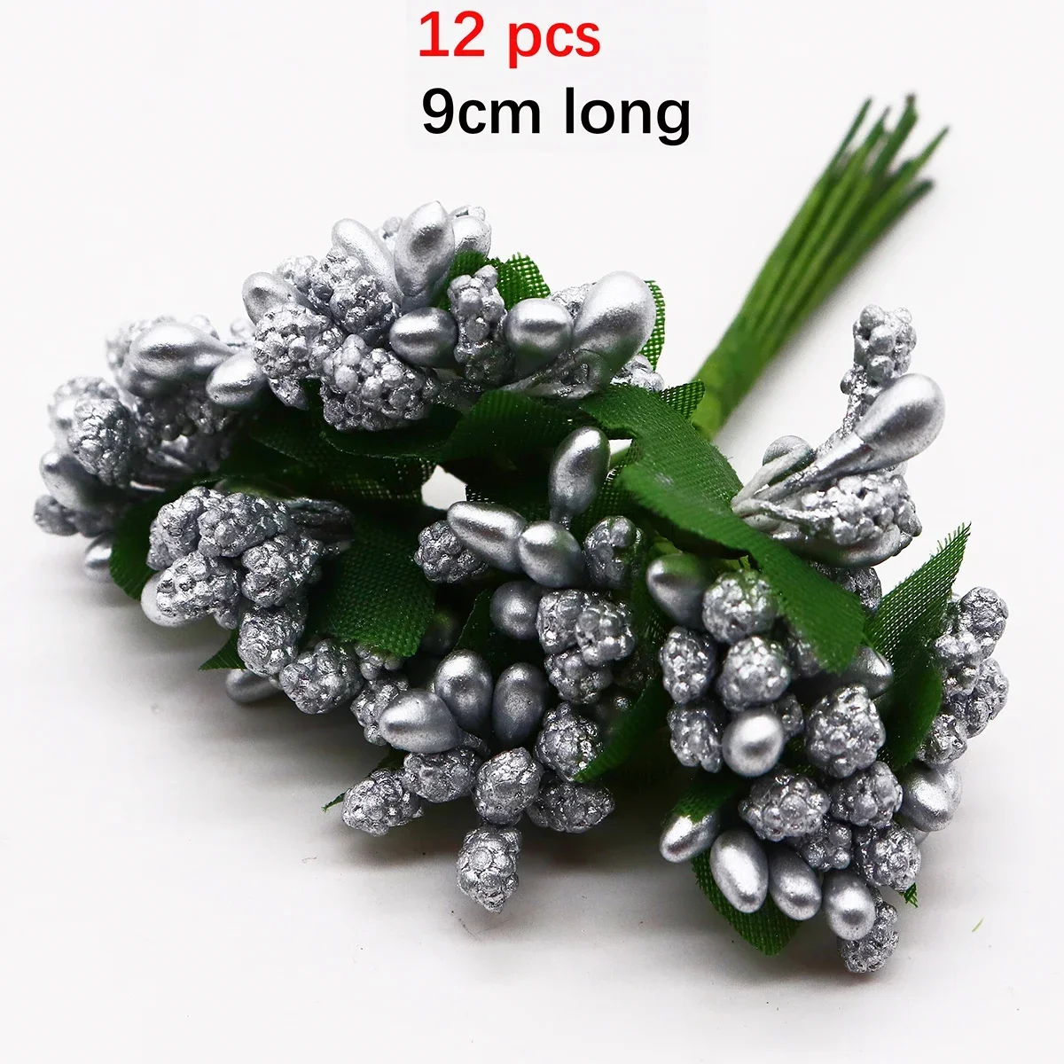 Искусственные цветы серебряные смешанные гибридные