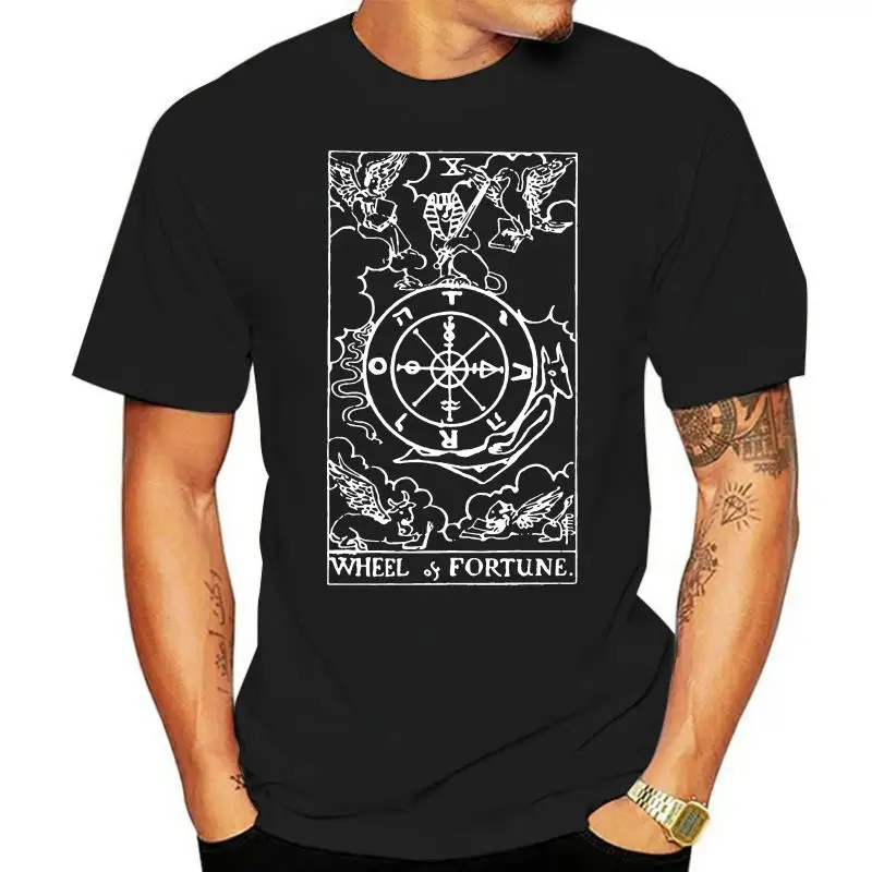 

Футболка Fortune (The Wheel) Tarot Card-винтажный дизайн