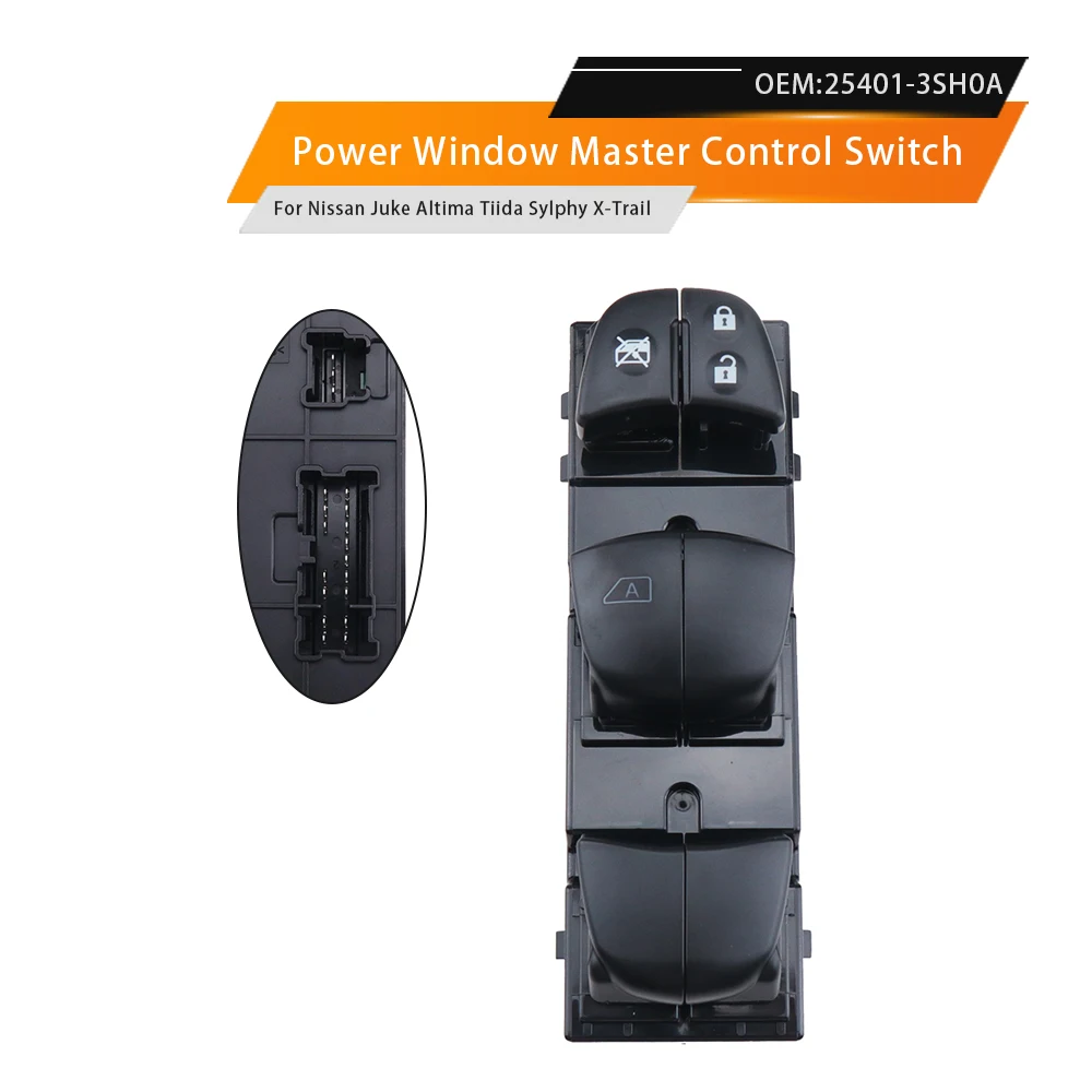 

Для Nissan Sentra 254013SH0A 25401-3TA5A 25401-3NA0A 25401-3NA0B 25401-3SH0A главный переключатель стеклоподъемника автомобиля