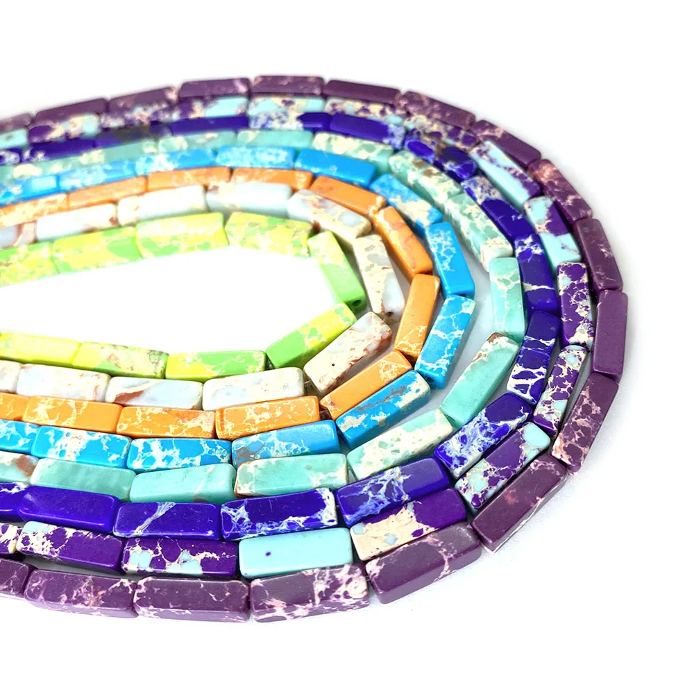 

Natural Stone Emperor Stone Cuboid Turquoise Tube Beads Shoushan Stone Charm Jewelry DIY Necklace Bracelet Earring Accessories