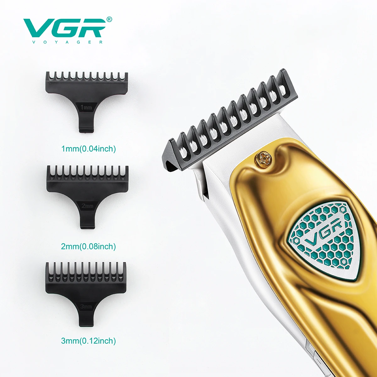 VGR Professional Hair Trimmer Metal Hair Clipper Mini Cordless Hair Cut Machine Electric Rechargeable Barber Trimmer Men V-911 enlarge