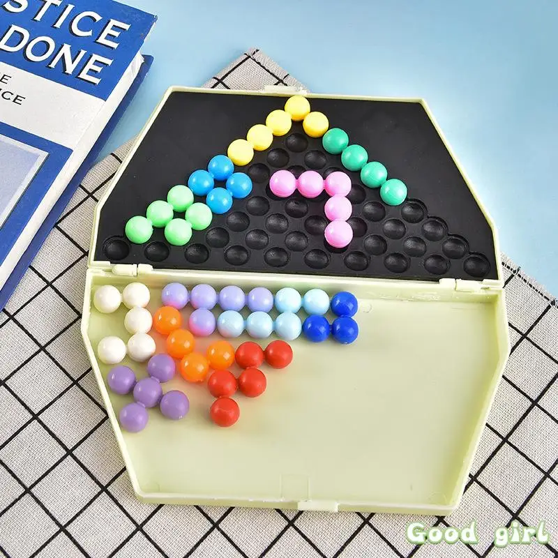

120 вызов IQ 3D головоломка настольная игра Классическая Пирамида пластина жемчуг логический ум для детей Пирамида бусины Монтессори игрушки подарки