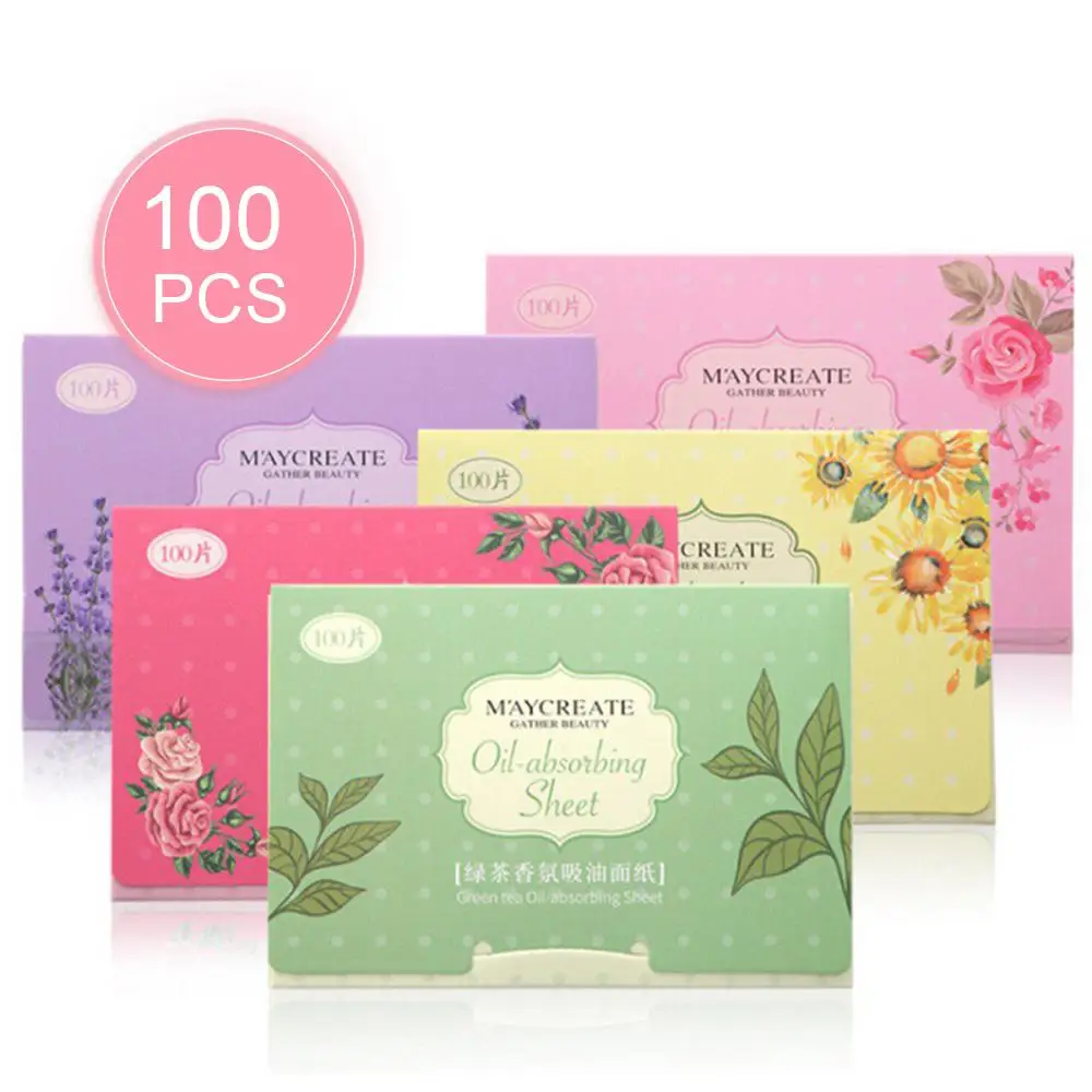 

100Pcs Face Oil Blotting Paper Protable Face Wipes Facial Cleanser Oil Control Oil-absorbing Sheets Blotting Tissue Makeup Tools