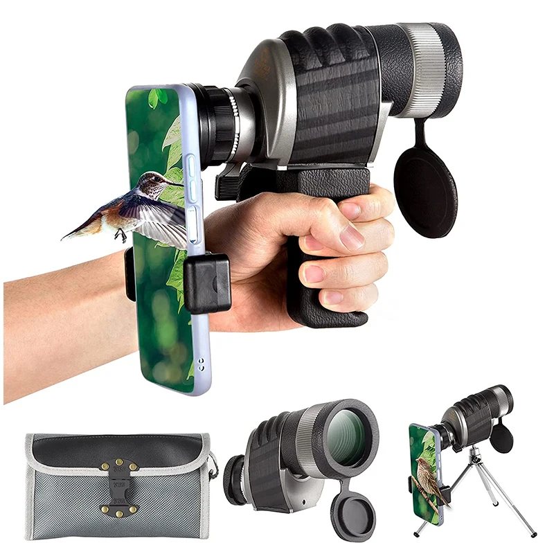 

Monocular Telescope Wide Angle, with Phone Holder,High Power Prism Monocular HD BAK4 PrismWaterproof Fogproof, for Bird Watching