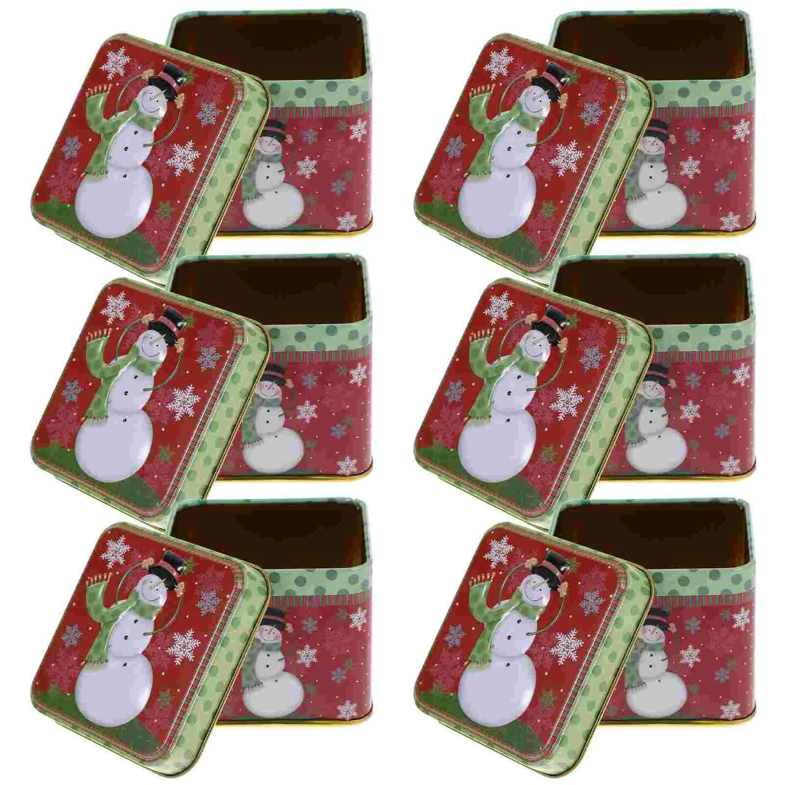 

Tin Box Christmas Supplies Biscuit Containers Sugar Case Storage Jar Cookie Lid
