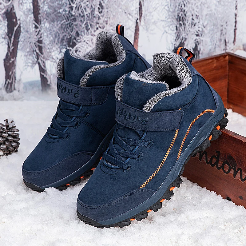 

Winter Men Ankle Plush Warm Walking Male Shoes Outdoor Hard-Wearing Snow Boots Fashion High Cotton Shoes S13110-S13115 Dn