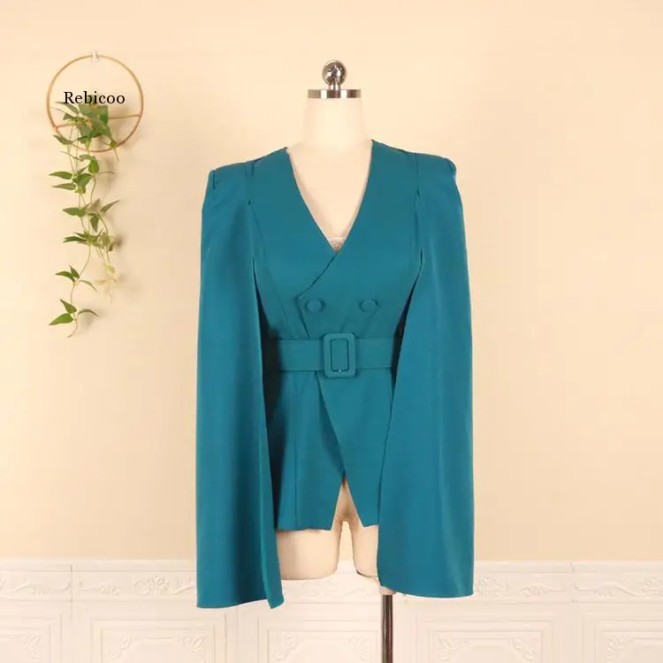 Женская Осенняя накидка с длинным рукавом и V-образным вырезом