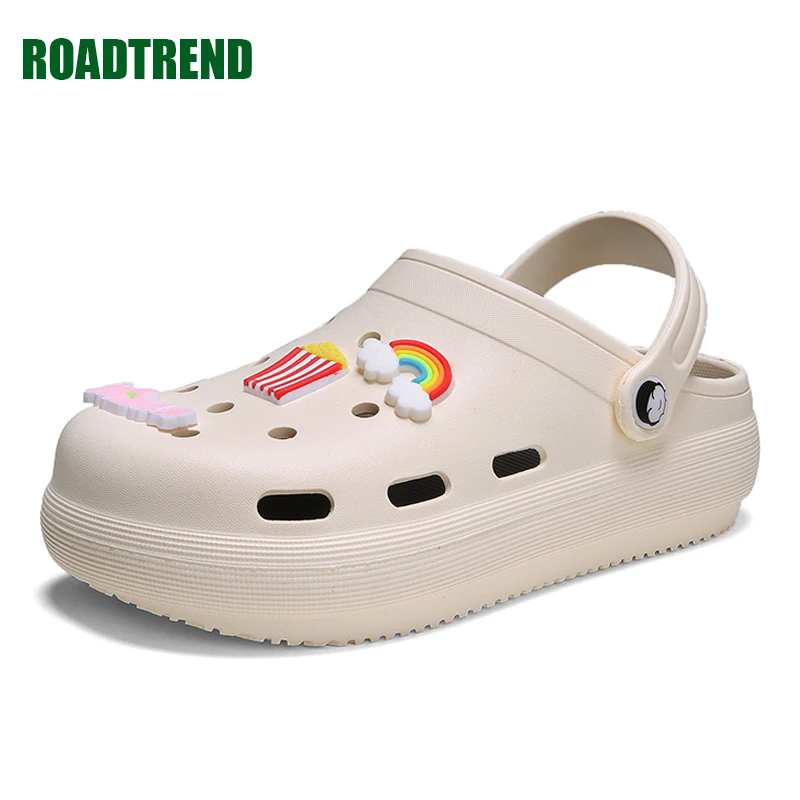

2022 Summer Women Garden Clogs Beach Breathable Mary Janes Sweet Slippers Woman's Sandals Cute Garden Shoes Clog For Woman