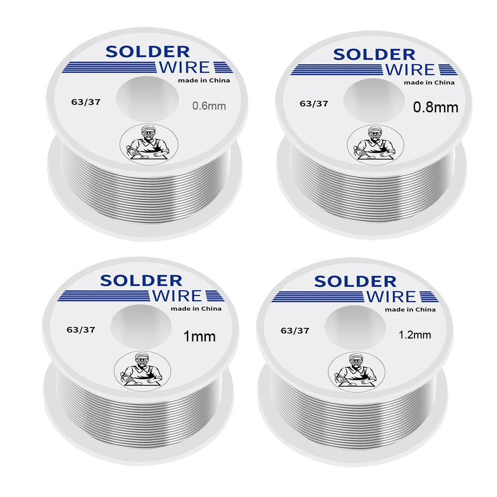 

0.6mm 0.8mm 1.0mm 1.2mm 8g 50g 100g Soldering Tin Wire Tin Melt Rosin Core Solder Soldering Wire Roll No-clean FLUX 2.0% Fast