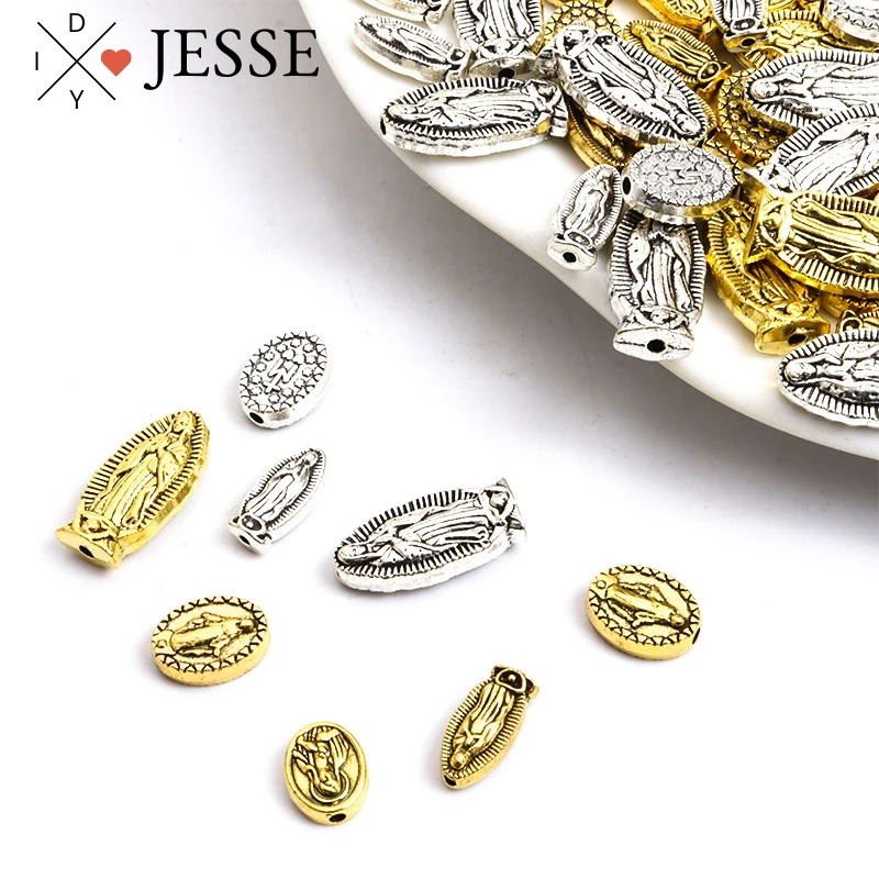 

5/10/15/20Pcs Religion Saint Benedict Medallion Loose Bead Catholic San Benito Spacer Bead For Believer DIY Making Lucky Jewelry