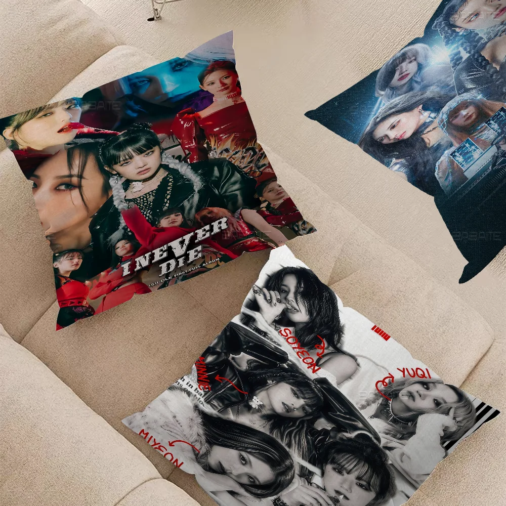 Kpop (G)I-DLE Stitch Lucky Dragon наволочка для дивана украшение дома и комнаты детский подарок