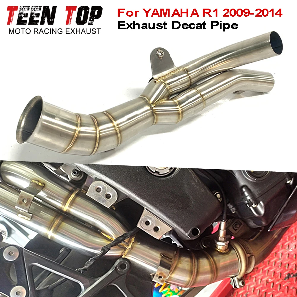 Выхлопная труба среднего звена для мотоцикла побег YAMAHA R1 Decat Pipe соединительная