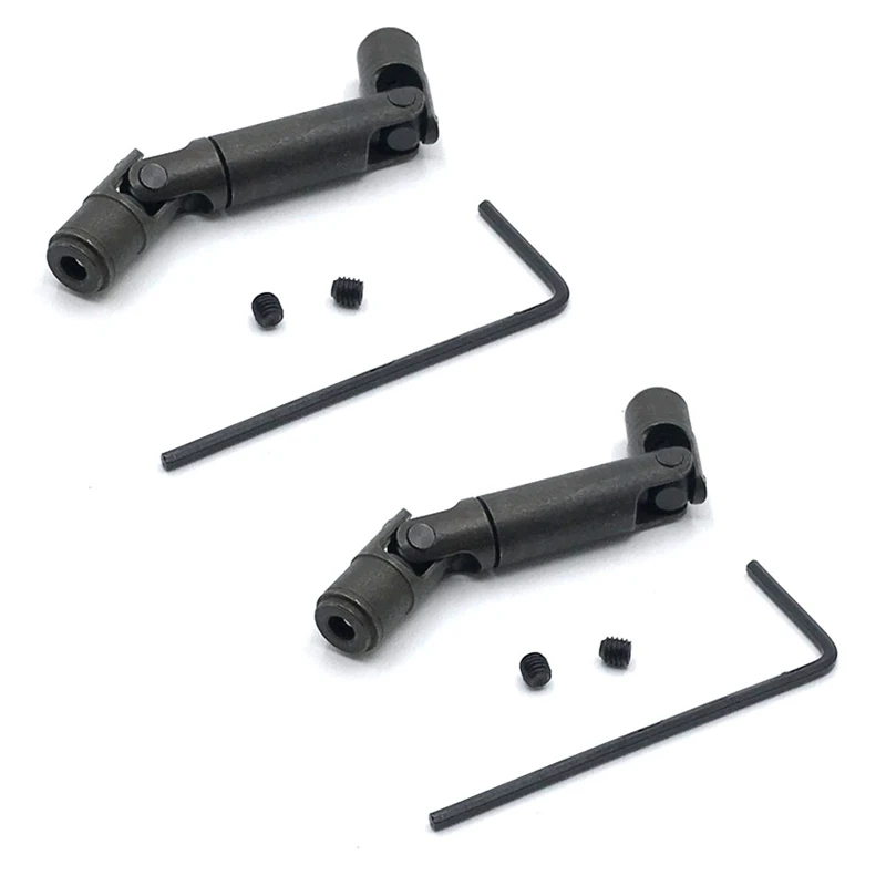 

2X Upgrade Metal Driving Shaft For WPL 1/10 D12 1/16 C14 C24 C34 B14 B24 B16 B36 Henglong RC Car Parts Accessories,Black