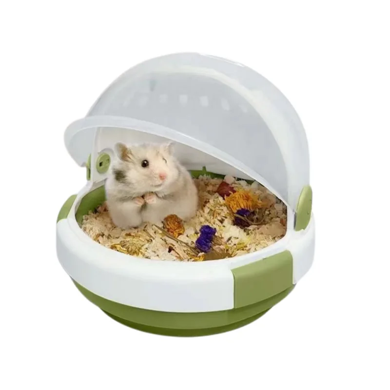 

Small Animal Carrier Rodent Hamster Cage Portable Keep Warm Winter Mini Pet Cage Guinea Pig House Travel Rat Cage for Outdoor