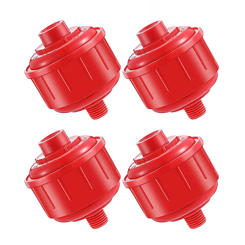 

GTBL 4 Pcs Disposable Mini Air Water Filters Plastic Disposable Spray Filters Whirlwind Air Line Filter Red Paint Filter