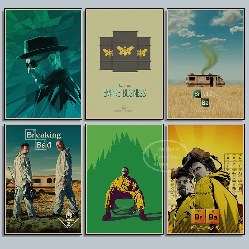 

Breaking Bad Movie Retro Vintage Print Art Canvas Poster For Living Room Decor Home Wall Picture