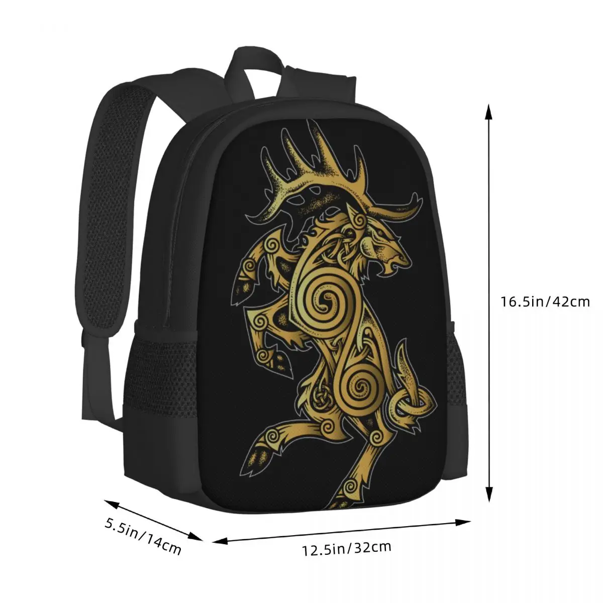 Celtic Elk Rampant Backpack for Girls Boys Travel RucksackBackpacks for Teenage school bag